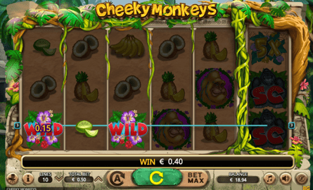 Play Cheeky Monkeys online slot at Dealers Casino