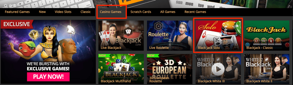 Play Casino Games at Dealers Casino