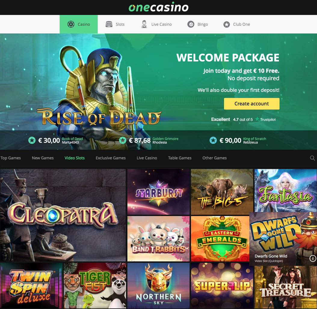 One Casino Review - 2022 - Claim €10 No Deposit Bonus now!