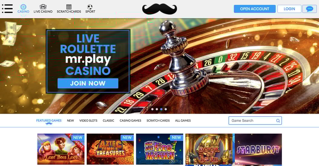 Mr. Play Casino Review 2019 Frontpage