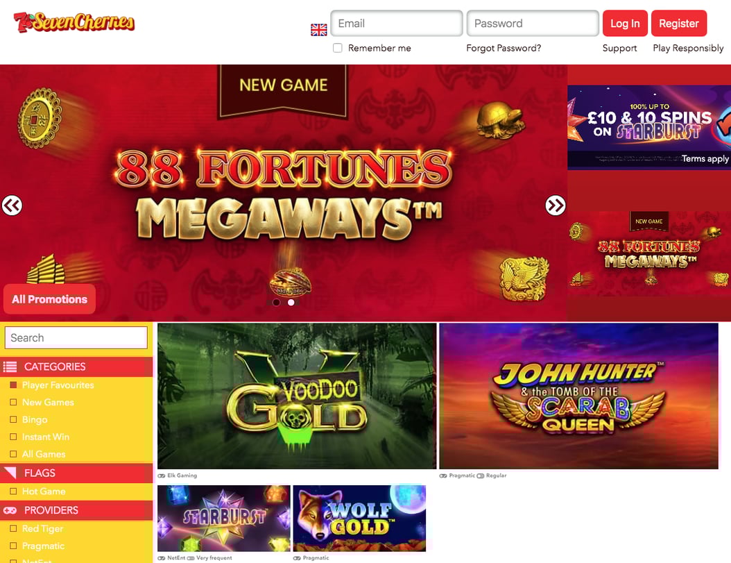 Seven Cherries Casino Review 2019 Frontpage