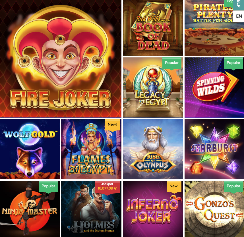 Ahti Games online casino review games