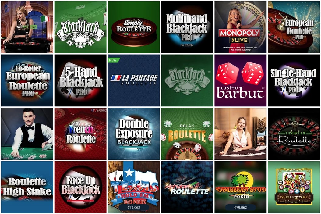 Betsson Casino Table Games