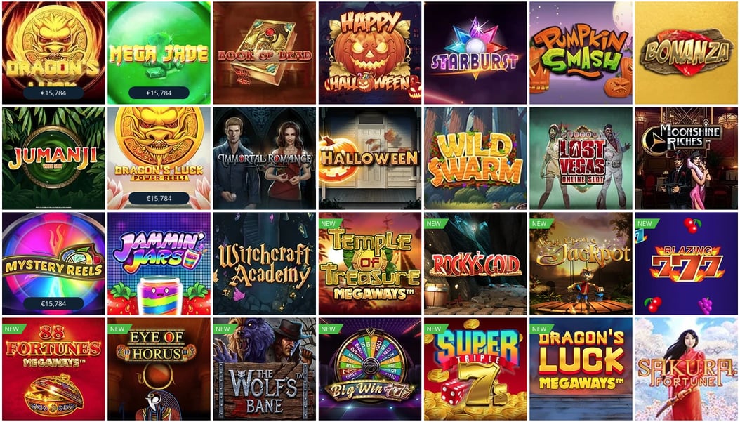 The amazing Slot selection at Betsson Casino