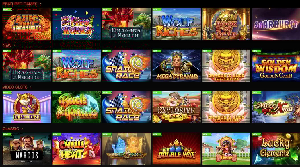 Spot Wild Slots casino's amazing casino games selection in this casino review