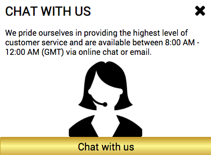 Customer support at Mr Vegas online casino