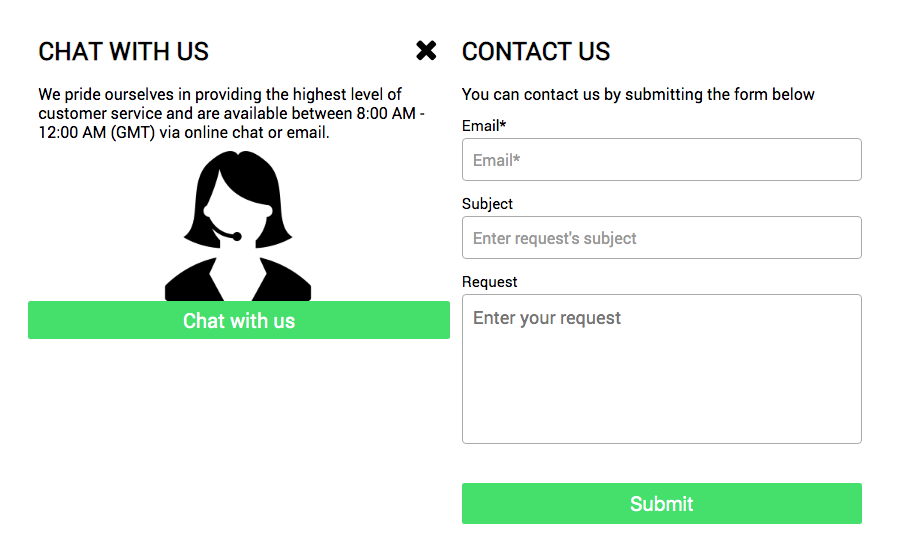 Customer support at SlotsMiller online casino review