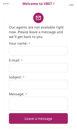 Customer support at VBet online casino