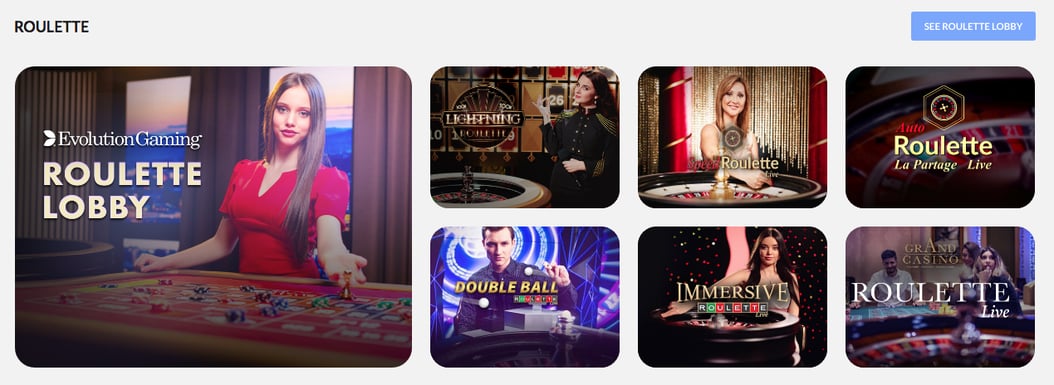 Roulette games at WestCasino