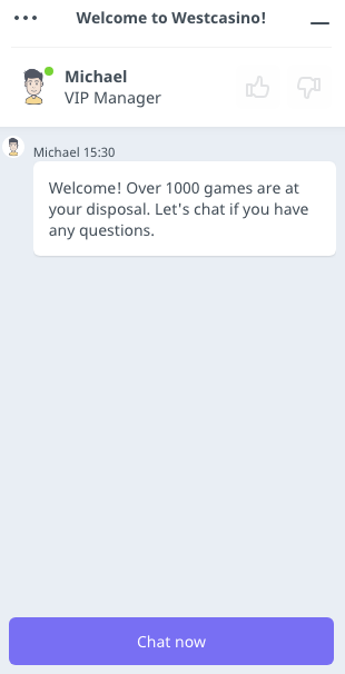 Support at WestCasino Review