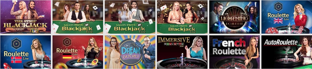 Live casino games at CasinoLuck casino