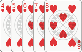 Poker hand of straight flush