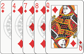 Poker hand of flush