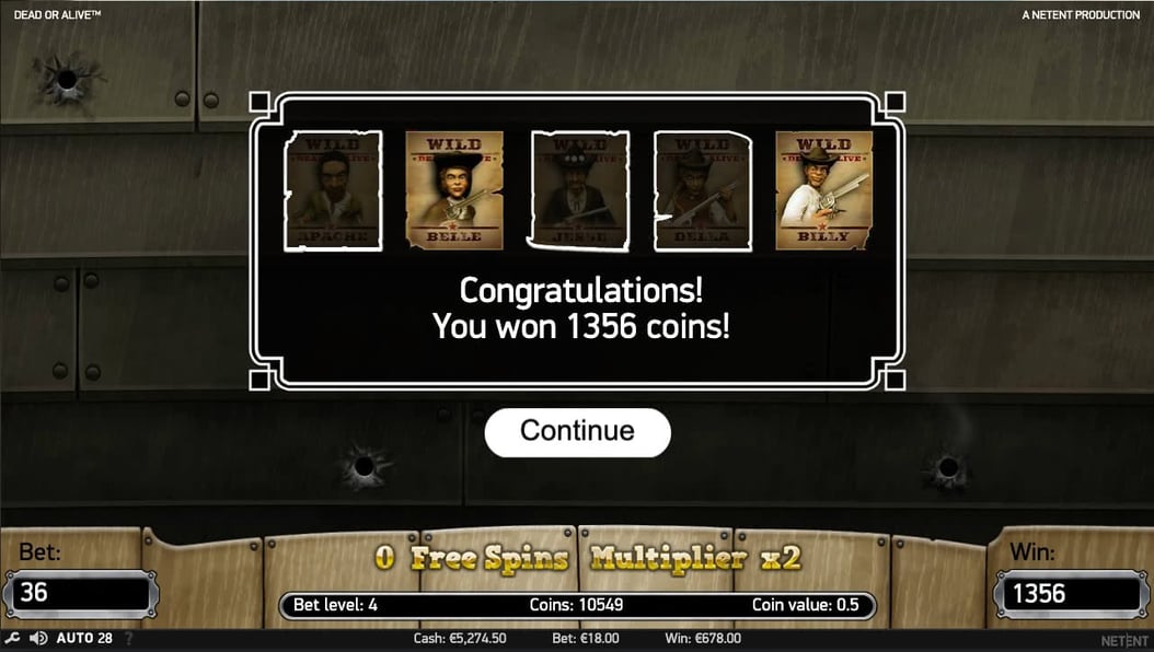 Dead or Alive big win