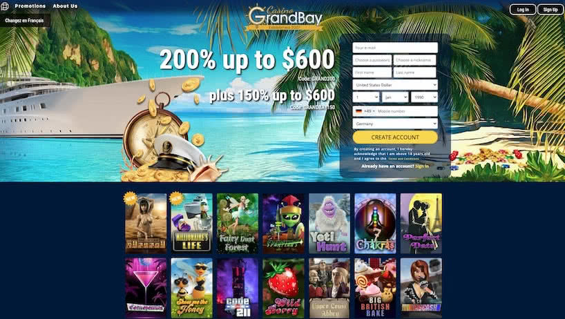 casino grand bay deposit bonus code