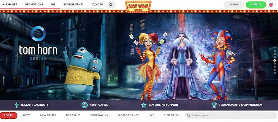 Slotwolf-casino-front-page-banner-tom-horn