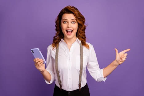 Girl-happy-profitable-playing-online-games