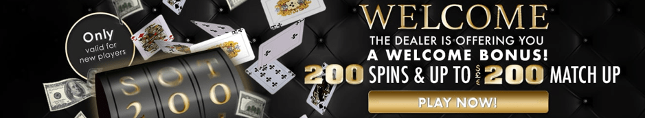 Dealers Casino's welcome offer