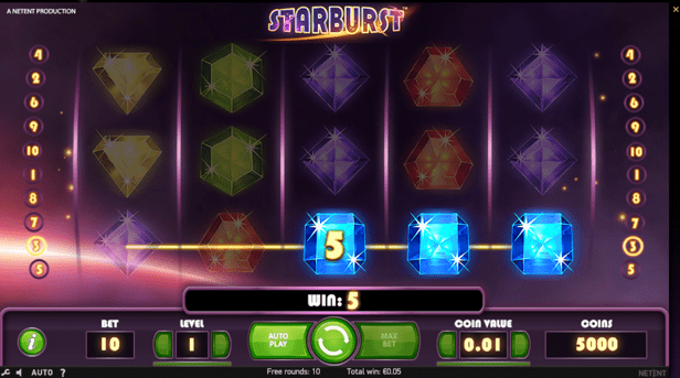 Play Starburst at Dealers Casino