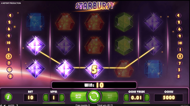 Play Starburst at Dealers Casino