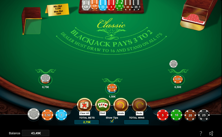 Play Blackjack at Dealers Casino