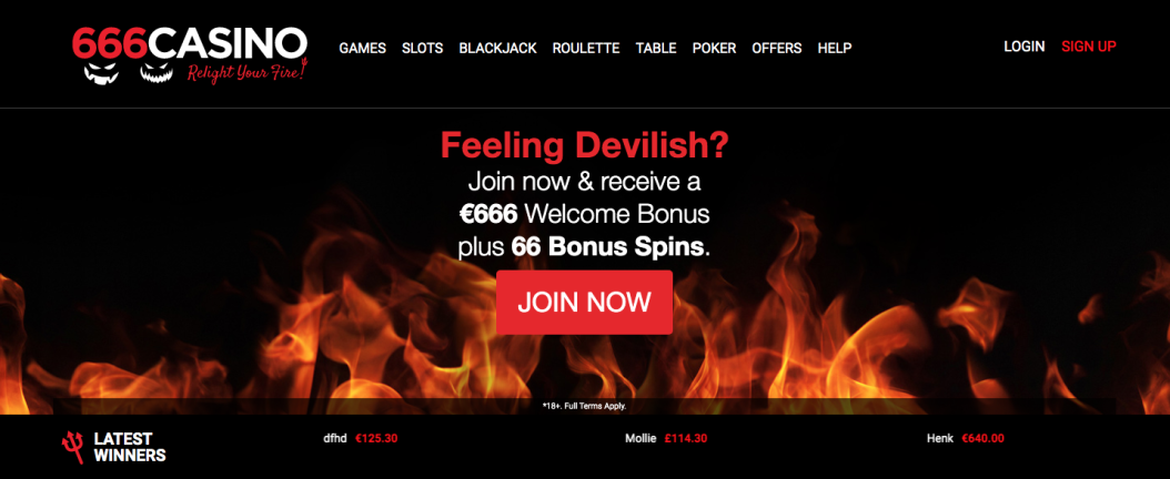 666 Casino Review 2019 Frontpage