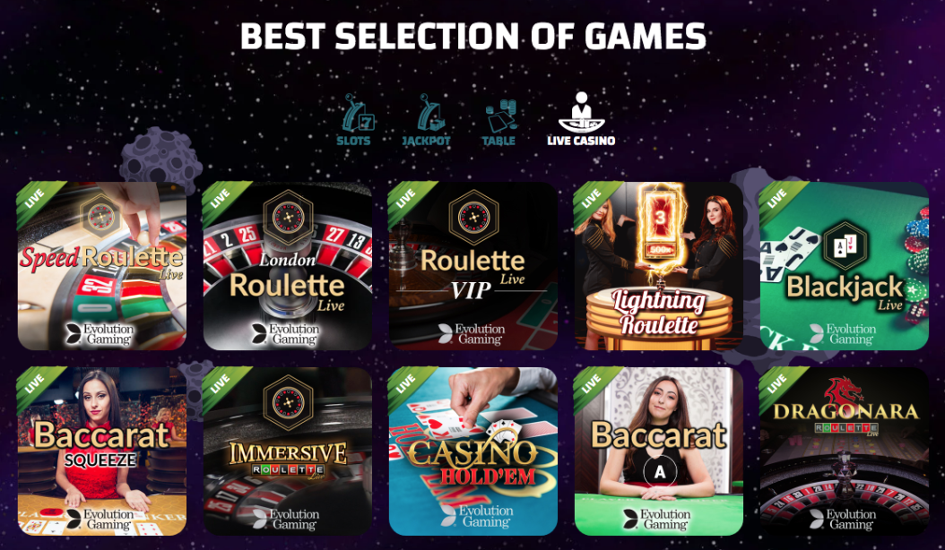 Live casino games at Ikibu casino review