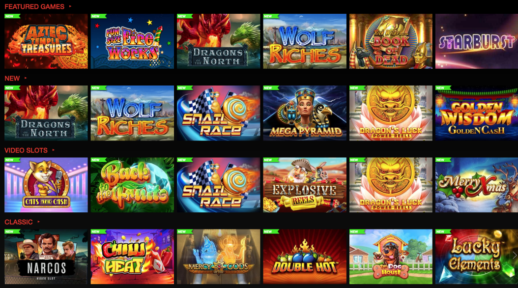 Spot Wild Slots casino's amazing casino games selection in this casino review