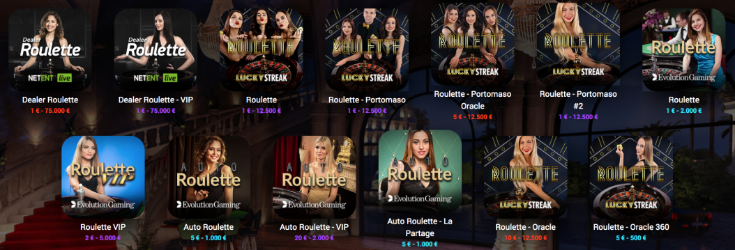 Table games at Tonybet casino play now