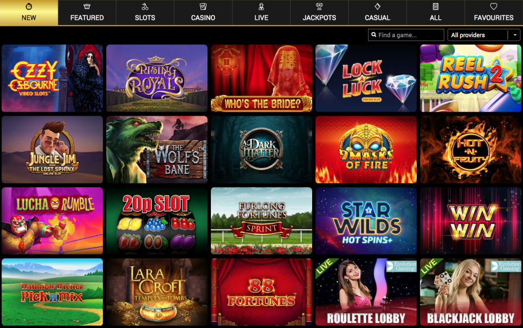 Game selection at Mr Vegas Casino review