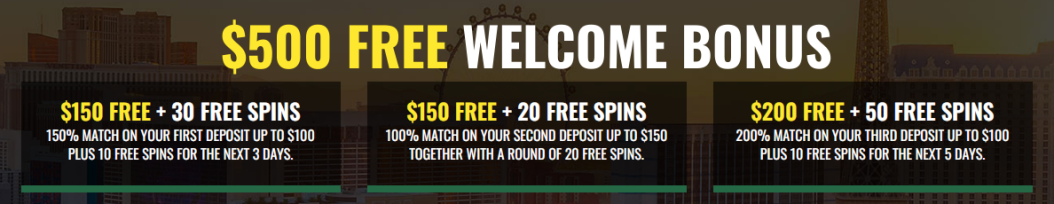 Welcome Bonus at Vegas2Web Casino