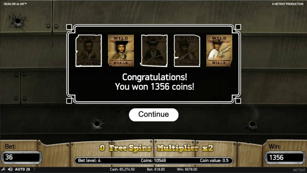 Dead or Alive big win